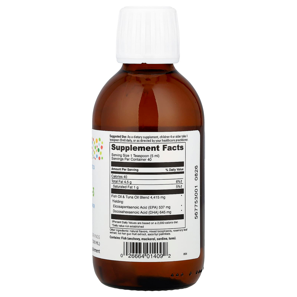 Little DaVinci, KiddOmega-3, вкус вишни и апельсина, 200 мл (6,76 жидк. Унции)