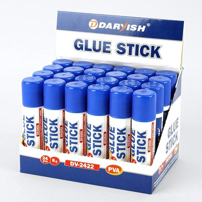 Клей-карандаш 8гр. в пластиковом корпусе с выдвигающимся стержнем (Darvish)