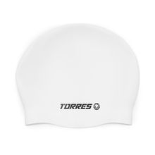 Шапочка для плав. TORRES, SW-12507WT, белый, силикон