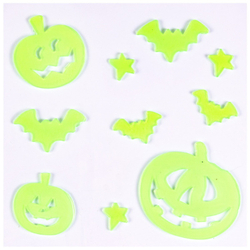 Наклейка гелевая "Тыковки" светящиеся