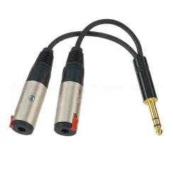 HeadMade Pro 6.3mm - 2x6.3mm Female 0.15m