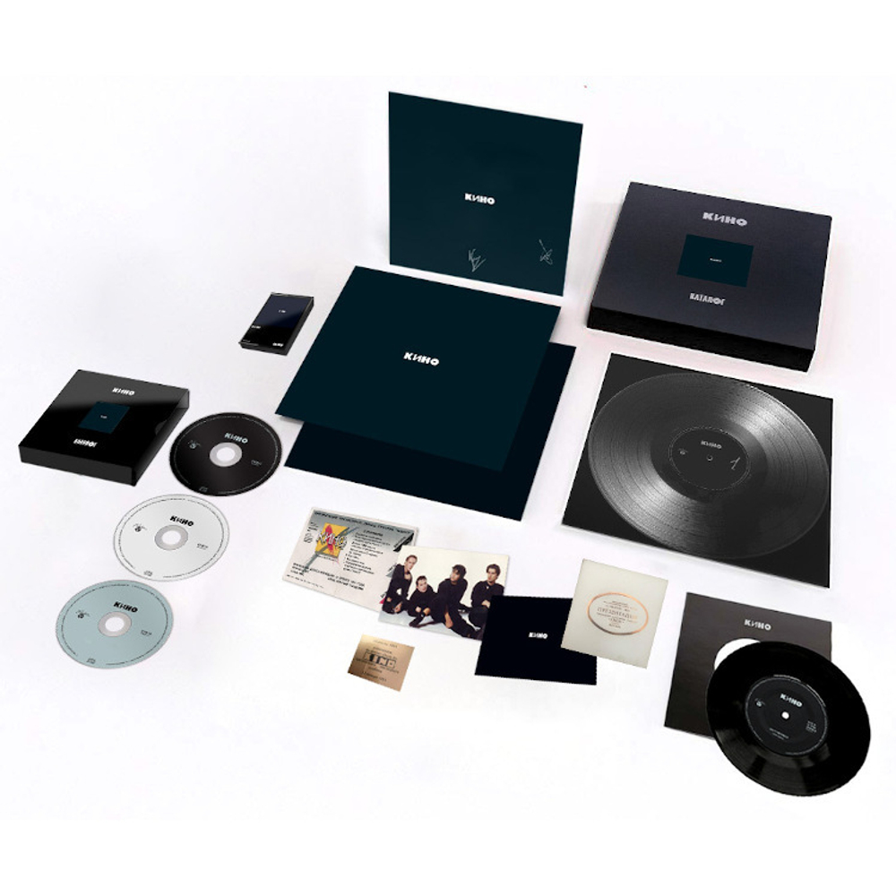 Кино / Черный Альбом (Deluxe Edition Box Set)(Clear Vinyl)(LP+7" Vinyl Single+3CD+MC)