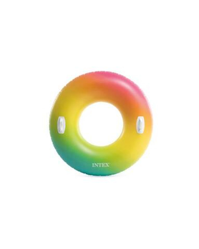 Круг для плавания "Цветной вихрь" с ручками 122 см от 9 лет 58202/134457 (Intex)