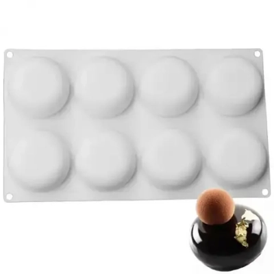 Форма KONFINETTA «Пуэнти», 30х18х3 см, 8 ячеек, ячейка 6,6х6,6х3 см, силикон, цвет белый