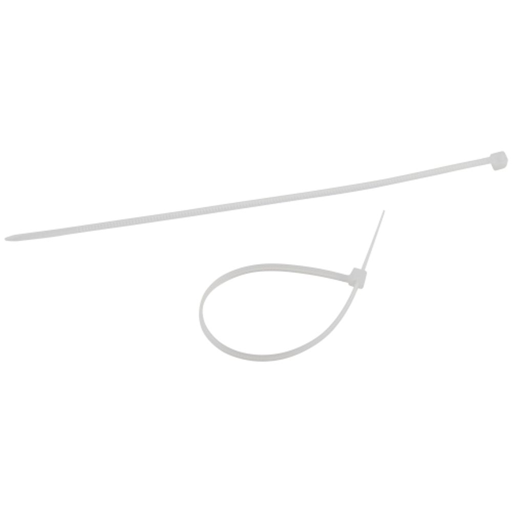 Кабельная стяжка ЭРА NO-224-186 (хомут) нейлоновая 2.5 х 100 мм белая 100 шт/уп Simple