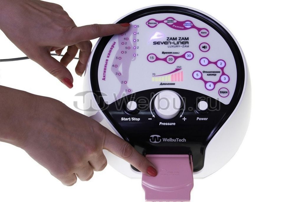 Аппарат для лимфодренажа и массажа WelbuTech Seven Liner Luxury Zam, стандартный комплект, размер L (новый тип стопы)