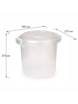 Контейнер для хранения круглый 10л.с защелкой (6762)