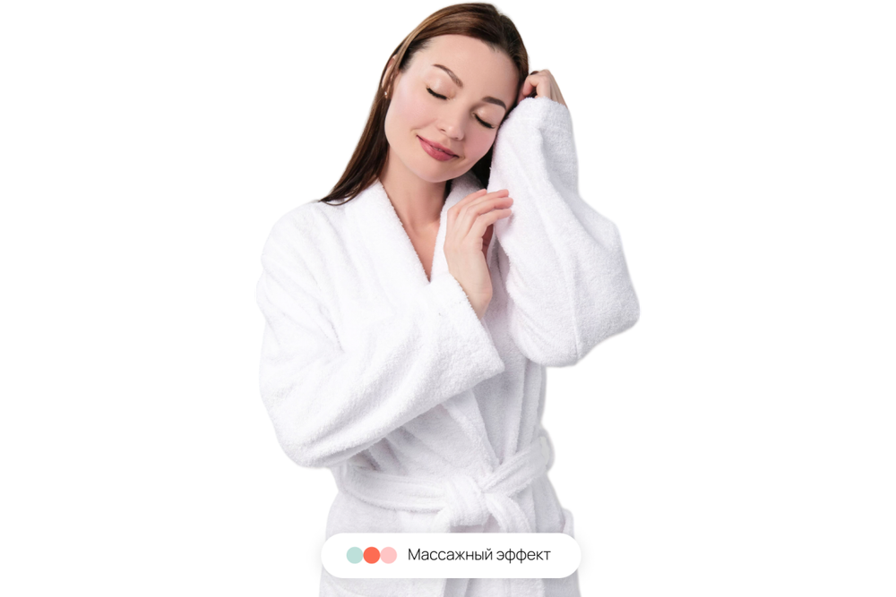 Халат махровый Home One, размер 52, белый