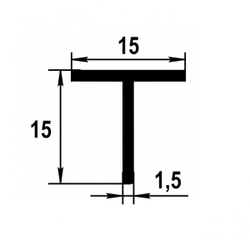 Тавр Лука 15*15*1,5 Тп 01.2000.502л золото