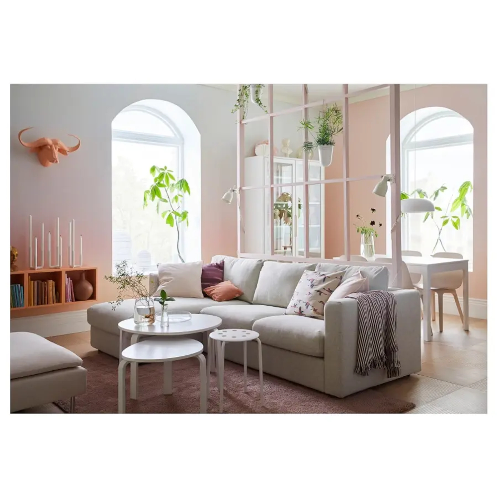Комплект журнальных столиков - IKEA SVALSTA /СВАЛЬСТА ИКЕА, 40х55х18/46х73х64 см, белый