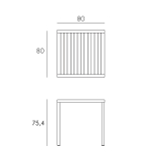 Стол пластиковый обеденный Nardi Cube 80, антрацит