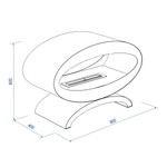 Биокамин Royal Thermo RTBFP-F900E Ellipse