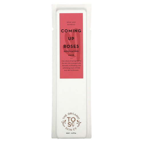 The Organic Skin Co., Coming Up Roses, отшелушивающая косметическая маска с розой и бамбуком, 60 мл (2 жидк. унц.)