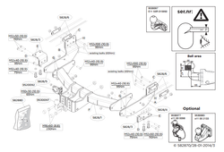 Фаркоп Brink (Thule) 582800 для Ford Transit (2014 - )(паспорт и сертификат в комплекте)(без электрики)