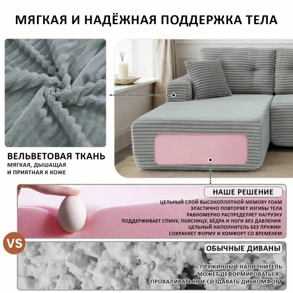 Диван GRAVITY, серый