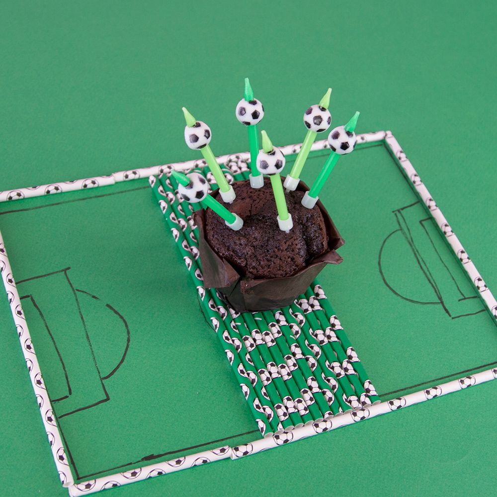 Свечи Футбольный мяч, 6 см, 6 шт.