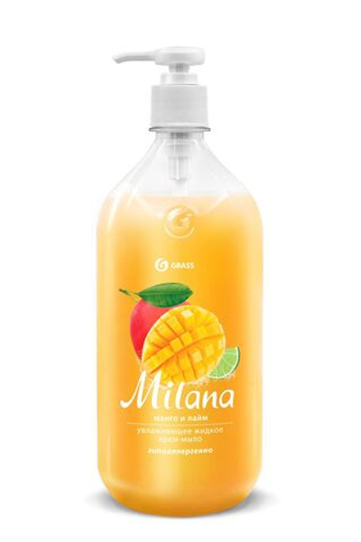 Крем-мыло увлажняющее MILANA Манго и Лайм 1л 125418