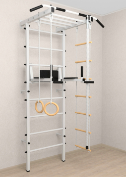 Шведская стенка Sv Pro рукоход 853 (Турник Pro рукоход/Брусья/стойка/Канат/Kольца/Лестница)