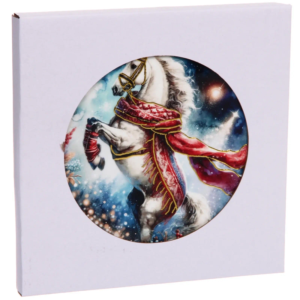 Подставка под горячее керамика 16см «Танец грив»