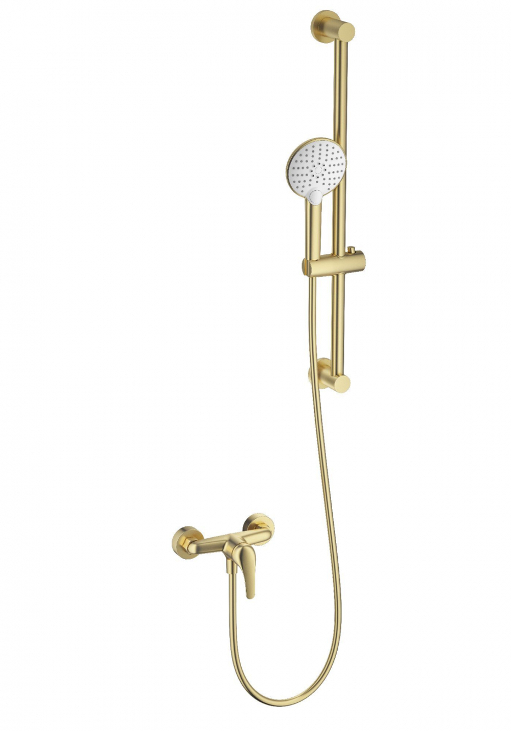 Смеситель для душа с гарнитуром WONZON & WOGHAND, Брашированное золото (WW-4570-BG)