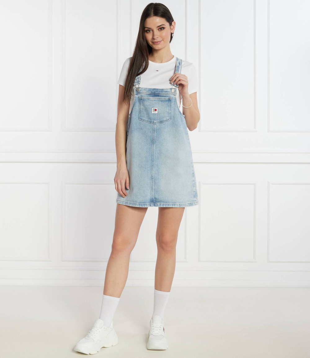 Платье PINAFORE Tommy Jeans - голубой(DW0DW17678)