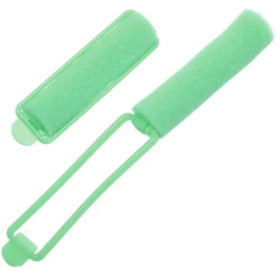 Бигуди поролоновые с зажимом 14шт,зеленые, d=15мм