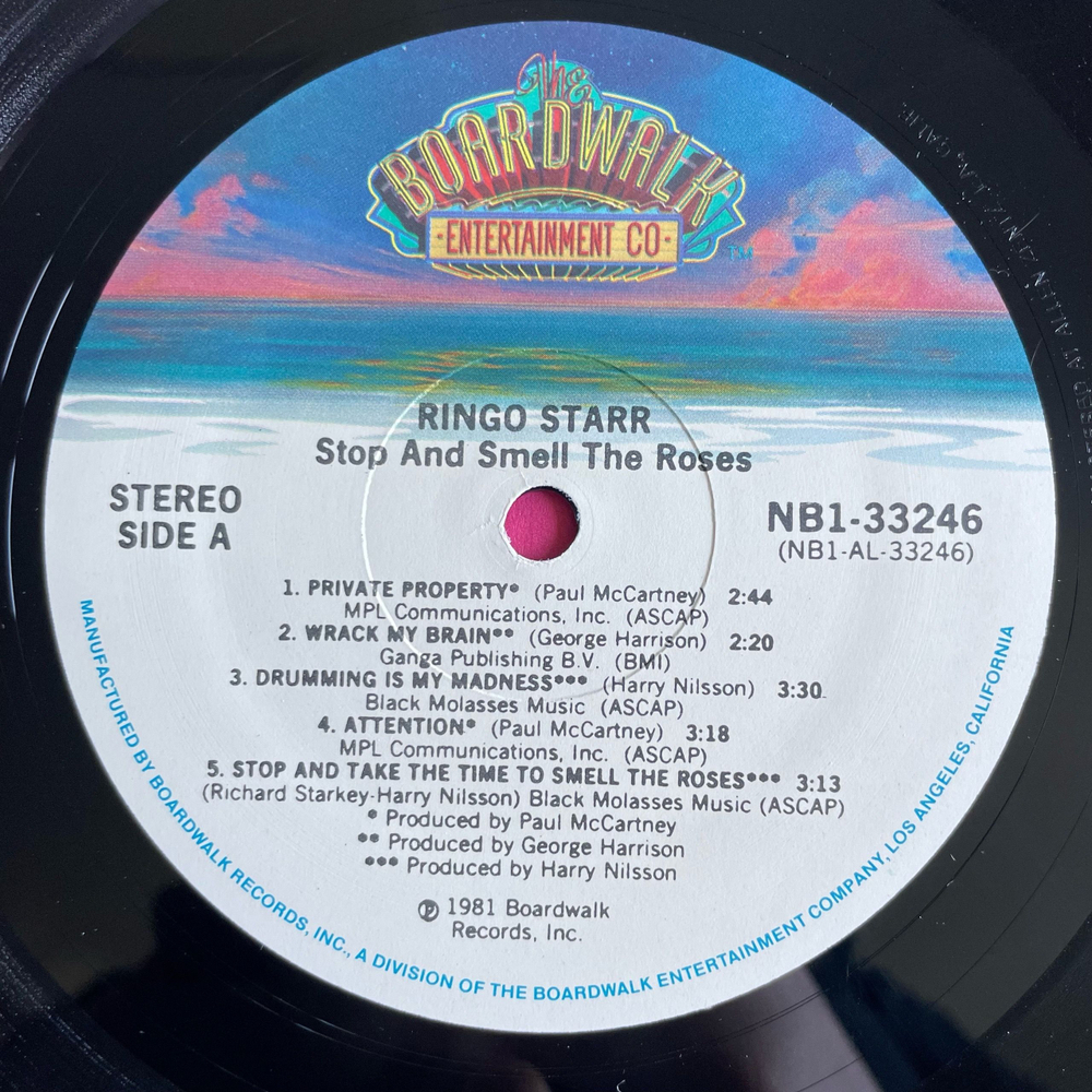 Винтажная виниловая пластинка LP Ringo Starr, Stop And Smell The Roses (США 1981)