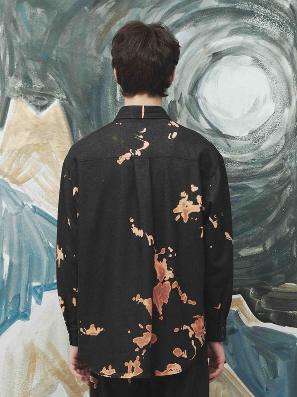 Рубашка Bleach Tie-Dye черная - фото 3