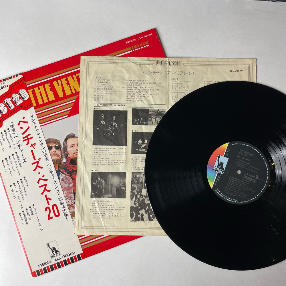 Винтажная виниловая пластинка LP The Ventures Best 20 (Япония 1975) (Оби)