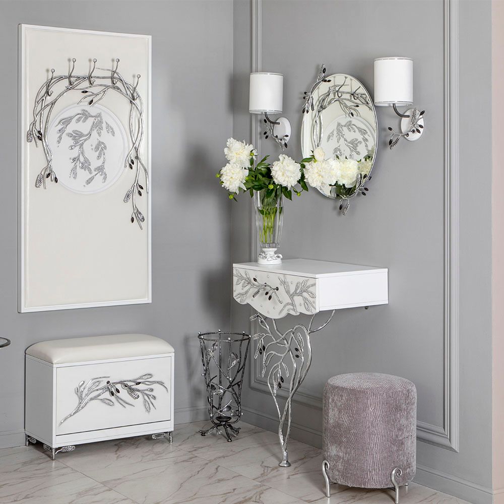 Банкетка Шарман silver-rose Серебро