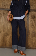 Костюм из джинсы с имитацией рубашки