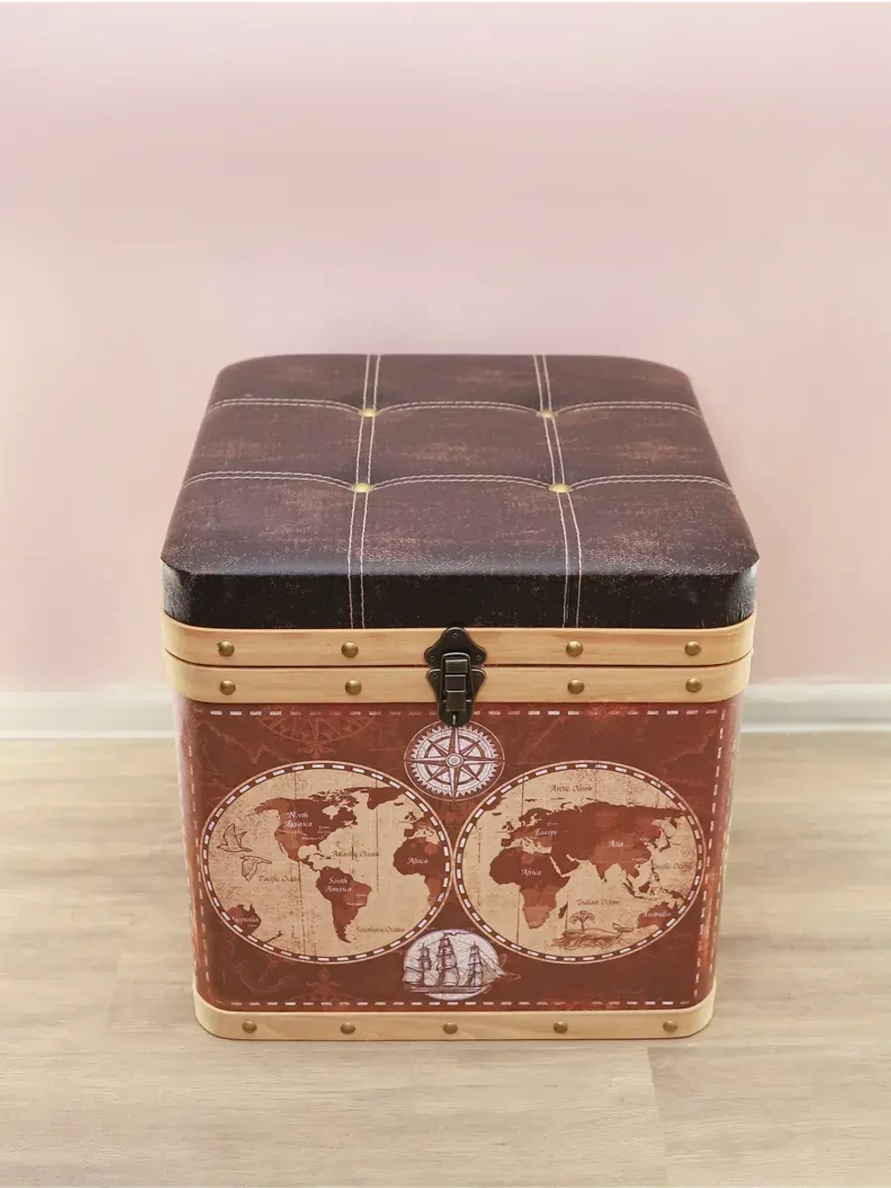 Пуфик для прихожей с ящиком 48*48*49 см