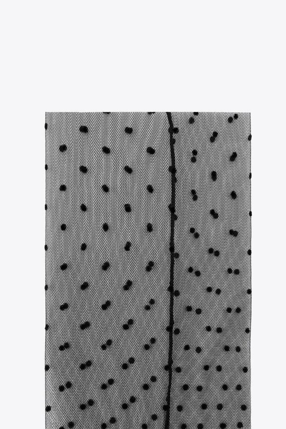 ZARA ВЫСОКИЕ НОСКИ В ГОРОШЕК, ЧЕРНЫЙ