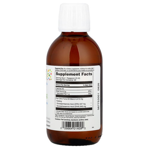 Little DaVinci, KiddOmega-3, вкус вишни и апельсина, 200 мл (6,76 жидк. Унции)