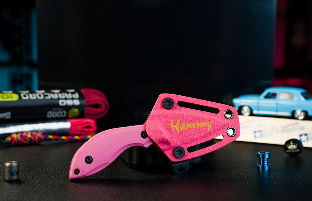 Туристический нож Hammy Elmax StoneWash Pink Kydex