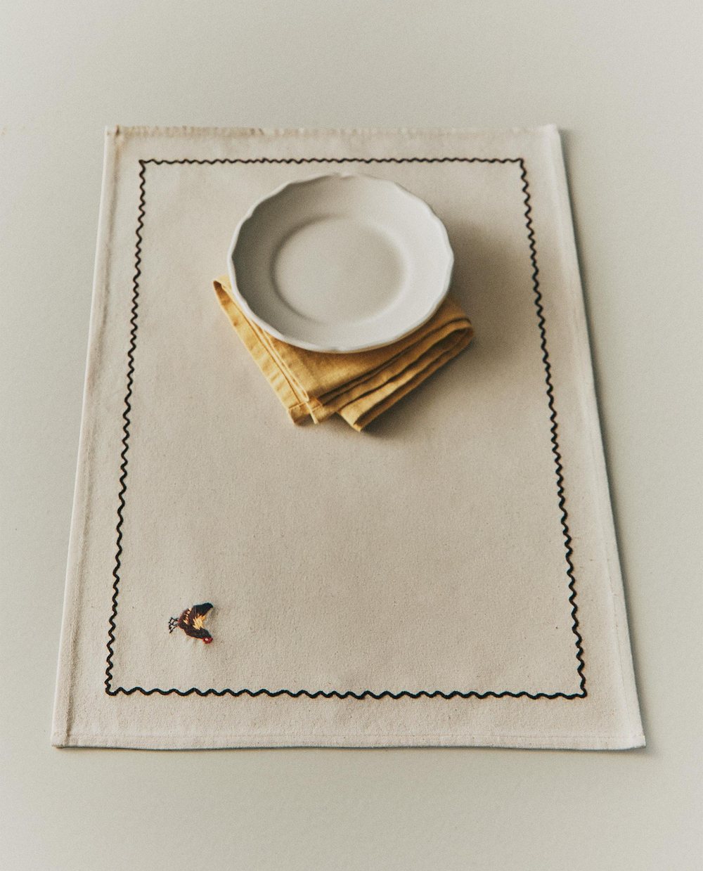 Zara Home сервировочная салфетка из хлопка, вышивка, 50 35 см · 7291/023