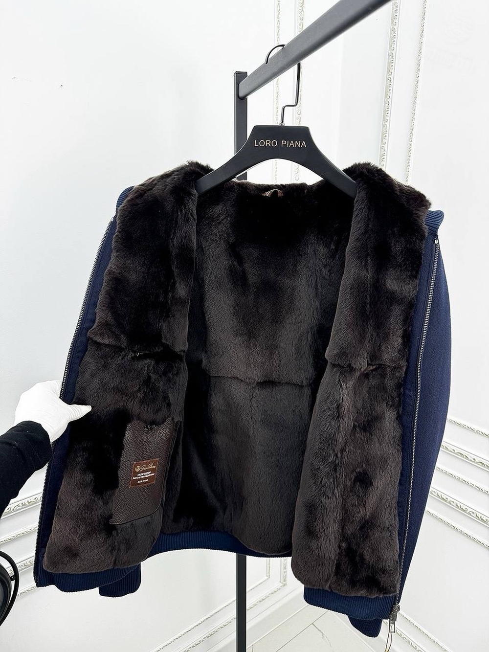 Кашемировый бомбер с мехом Loro Piana
