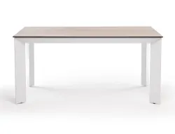 "Венето" обеденный стол из HPL 160х80см, цвет "дуб", каркас белый