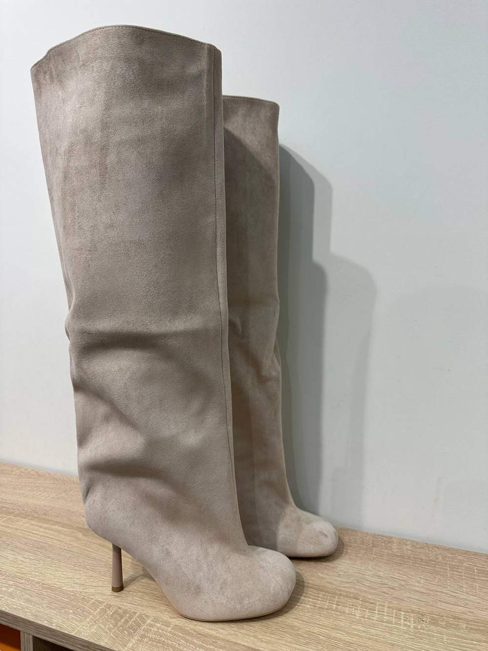 Сапоги из эко замши