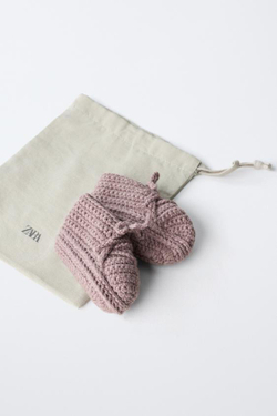 ZARA ПИНЕТКИ С БАНТОМ, РОЗОВЫЙ