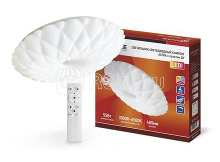 Свет-к светод. IN HOME 55Вт COMFORT ASTRA 3000-6500К 4400Лм 400*100мм с пультом