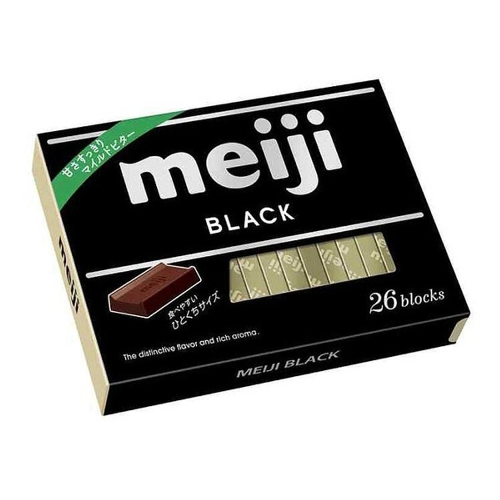 Шоколад Meiji тёмный горький, 26 blocks Black 120 гр