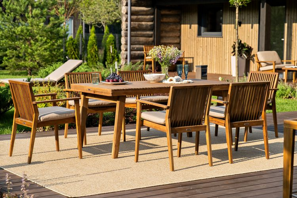 Обеденная группа из акации Joygarden МОНА L, бежевый