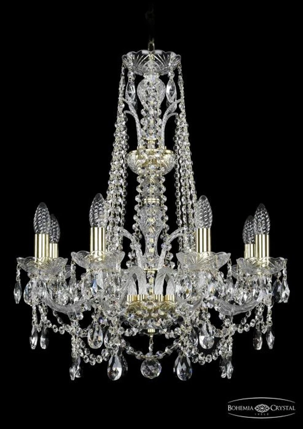 Подвесная люстра Bohemia Ivele 1411/8/195/XL-65/G