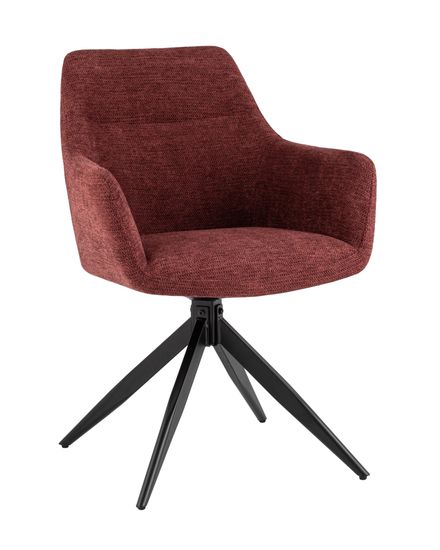 Стул обеденный поворотный Eva винно-красный рогожка 