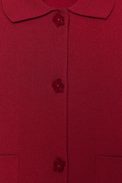 ZARA КАРДИГАН С ПУГОВИЦАМИ В ФОРМЕ ЦВЕТОВ, ТЕМНО-РОЗОВЫЙ