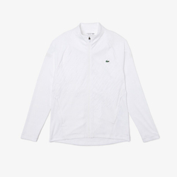 Мужская кофта теннисная Lacoste Men's SPORT x Novak Djokovic Technical Zip Jacket - white