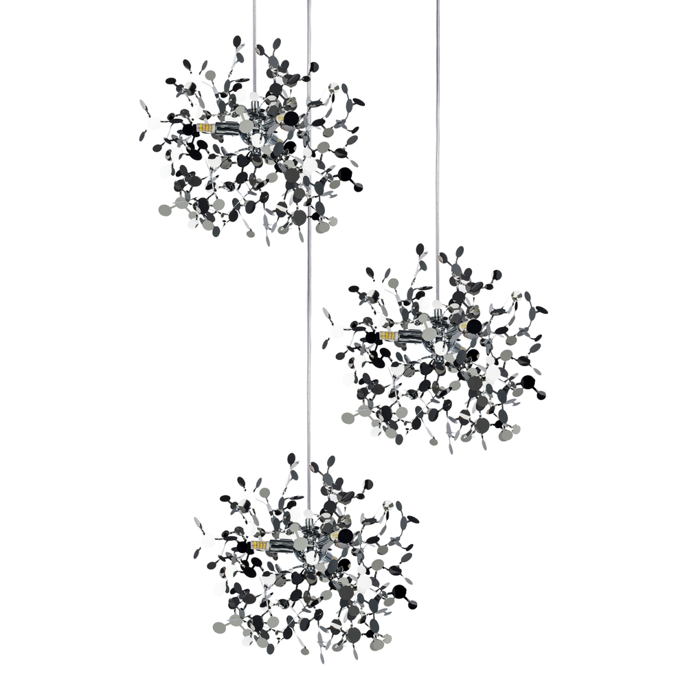 L3PR721134 Подвес тройной круглый EXTRA 3x3x5W(led) G9  (721134 - 3 + 572134 -1) ХРОМ