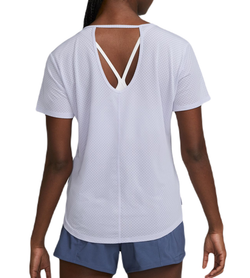 Женская футболка теннисная Nike Nike Dri-FIT One Breathe Top - oxygen purple/white