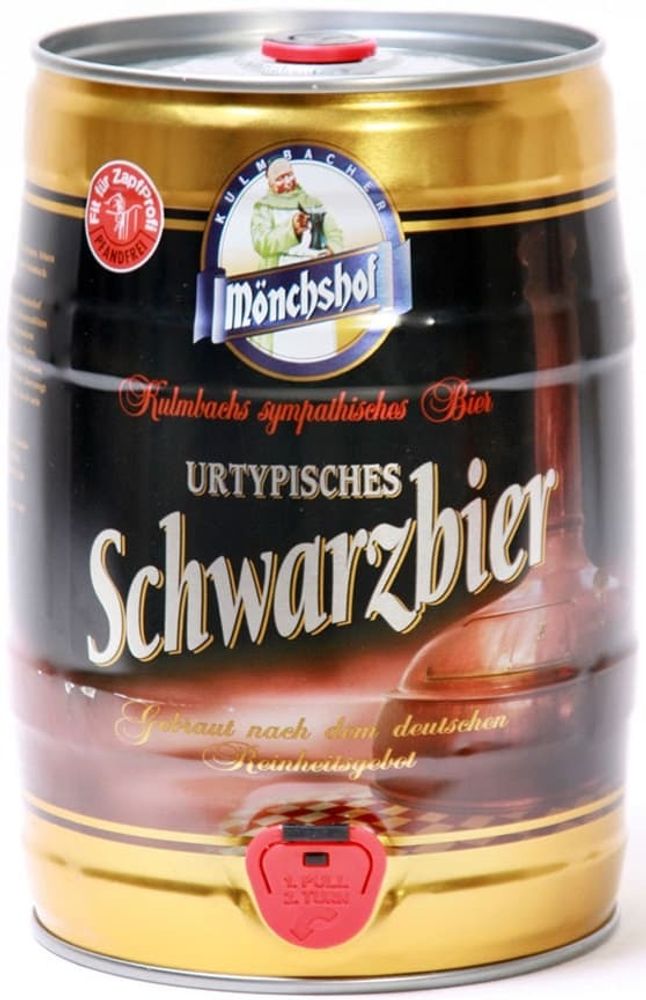 Пиво Мюнхов Шварцбир / Monchshof Schwarzbier 5л - бочонок